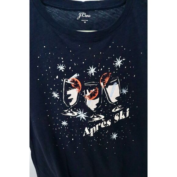J Crew ‘apris ski’ navy t-shirt M - Picture 2 of 4